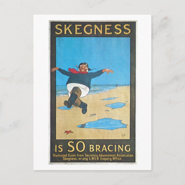 Carte Postale Skegness, Angleterre Poster Vintage voyage (Devant)
