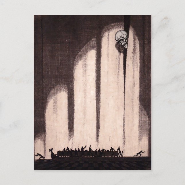 Carte postale Skeleton Art vintage (Devant)