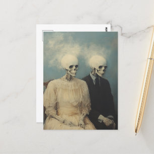 Carte Postale Skeleton Couple Portrait
