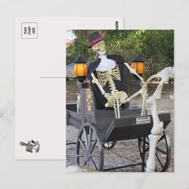 Carte postale Skeleton Horse Carraige (Devant / Derrière)