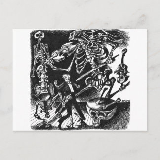 Carte postale Skeleton Jam Band