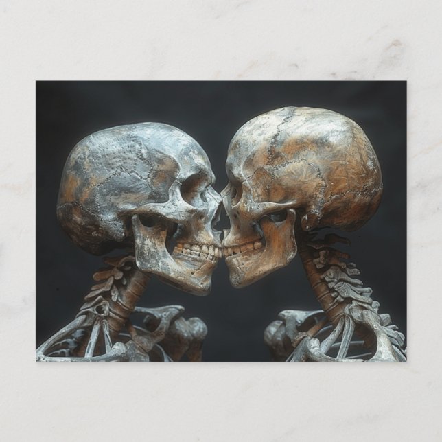 Carte Postale Skeleton Kiss