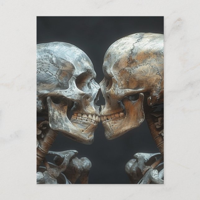Carte Postale Skeleton Kiss (Devant)