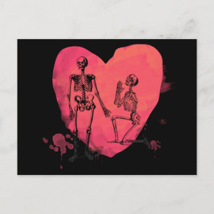 Carte Postale Skeleton Love