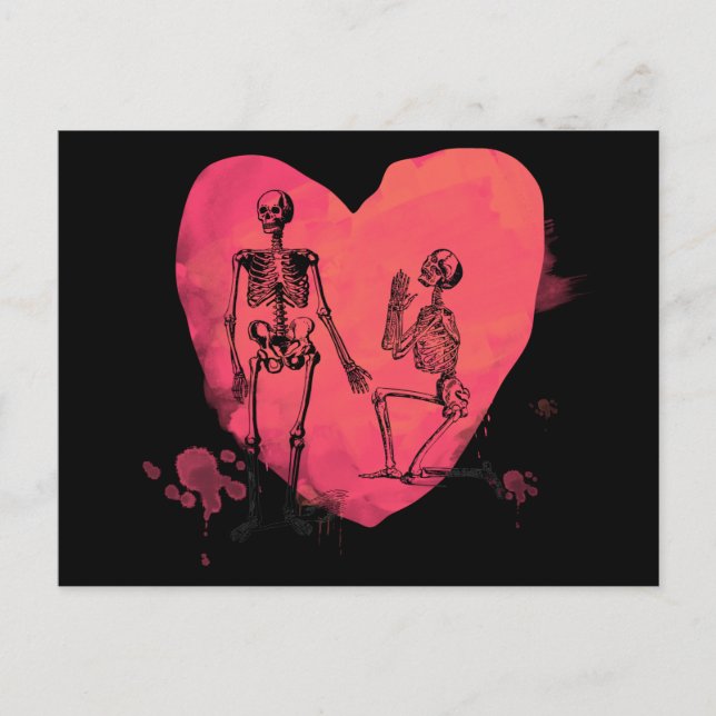 Carte Postale Skeleton Love (Devant)