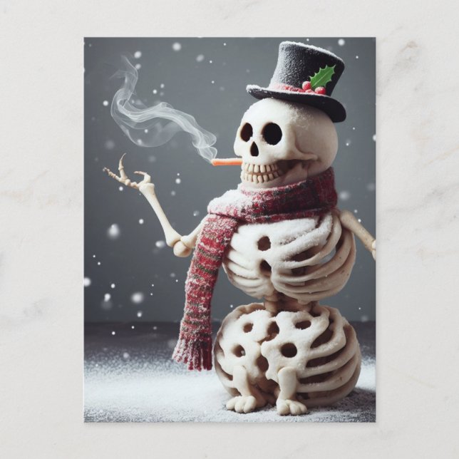 Carte Postale Skeleton Snow Man (Devant)