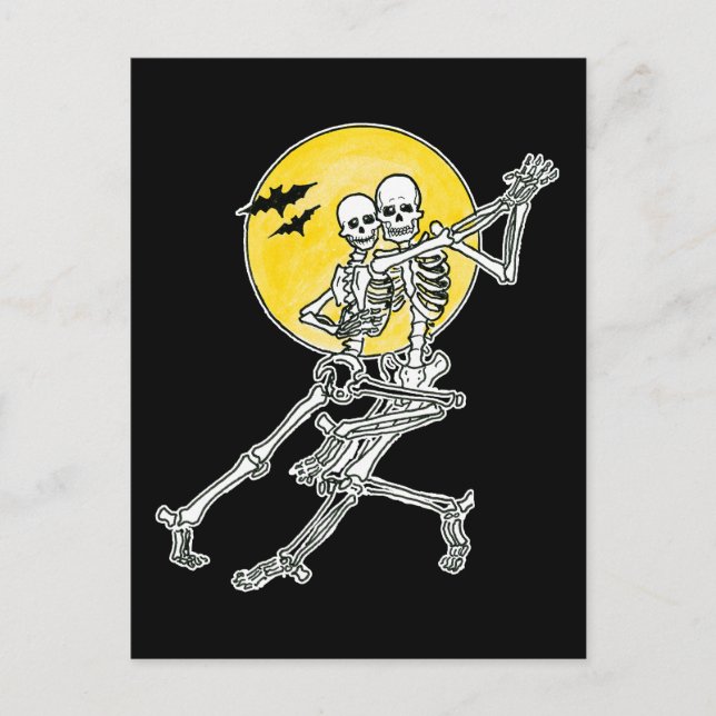 Carte postale Skeletons de danse (Devant)