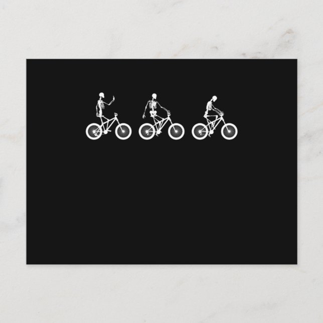 Carte Postale Skeletons D'Équitation À Vélo À Vélo (Devant)