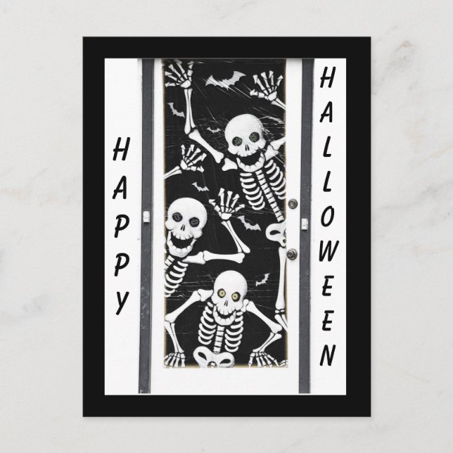 Carte Postale Skeletons d'Halloween (Devant)