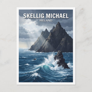 Carte Postale Skellig Michael Falaises marines Portmagee Irlande