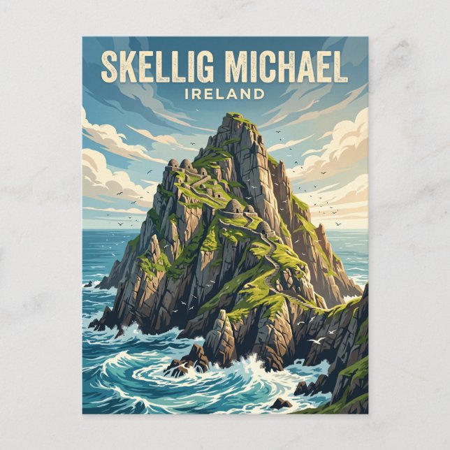 Carte Postale Skellig Michael Irlande (Devant)