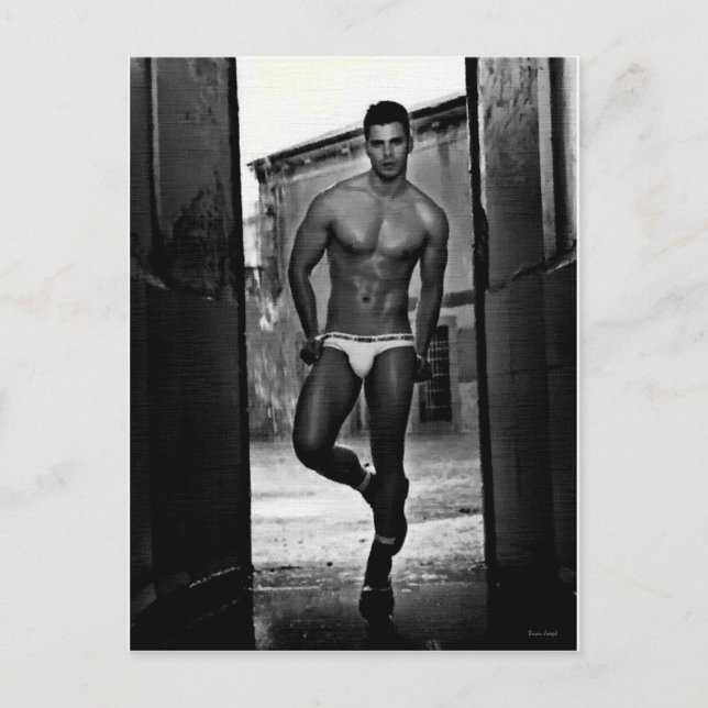 Carte Postale SKETCH : Italien Hunk in Briefs (Devant)