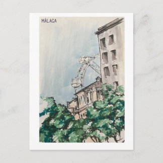 Carte Postale Skethchbook pages. Málaga. Markers