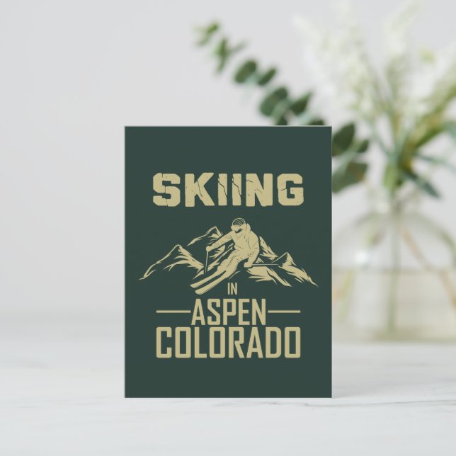 Carte Postale Ski à Aspen Colorado (Debout devant)