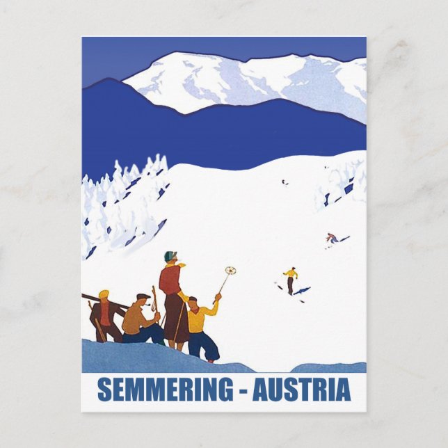 Carte Postale Ski à Semmering, Autriche (Devant)