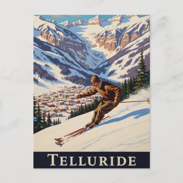 Carte Postale Ski à Telluride Colorado (Devant)