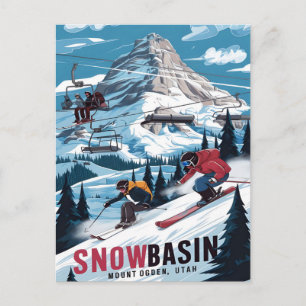 Carte Postale Ski aventure à Snowvasin, Utah