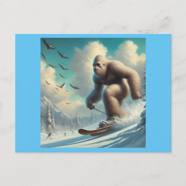Carte Postale Ski Bigfoot (Devant)