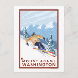 Carte Postale Ski de neige - Mount Adams, Washington