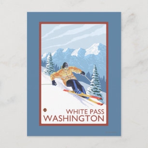 Carte Postale Ski de neige - White Pass, Washington