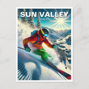 Carte Postale Ski de Sun Valley Idaho