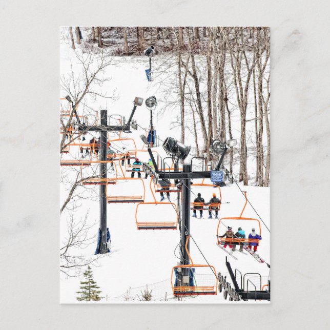 Carte Postale Ski d'hiver (Devant)