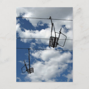 Carte Postale Ski Lift et Sky