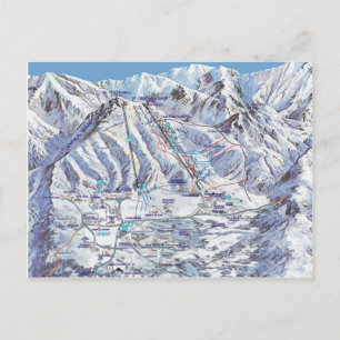 Carte Postale Ski resort, Romania, Piana Brasov, resort map