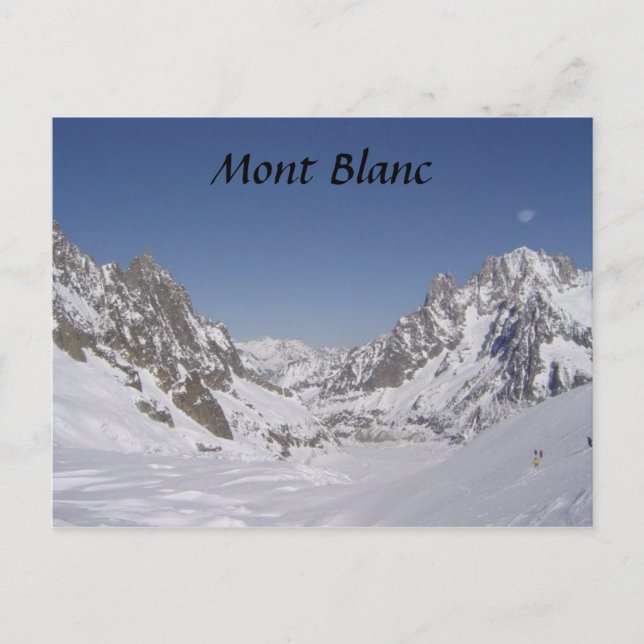 Carte Postale Ski sur un glacier (Devant)