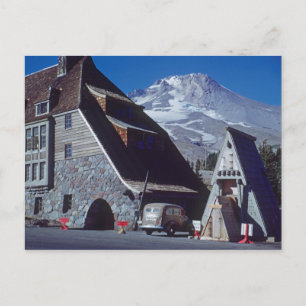 Carte Postale Ski Timberline Lodge Mt Hood Oregon 1950 Photo