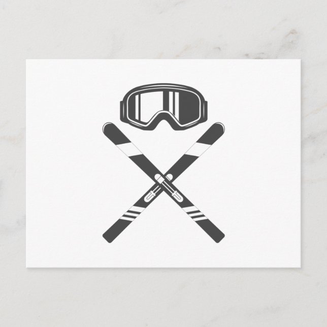 Carte Postale Ski traversé (Devant)