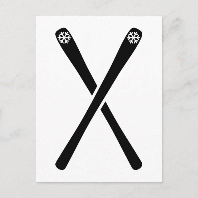 Carte Postale Ski traversé (Devant)