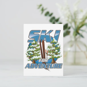 Carte Postale Ski USA Pour logo aventure.