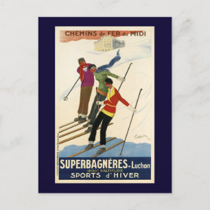 Carte Postale Ski vintage