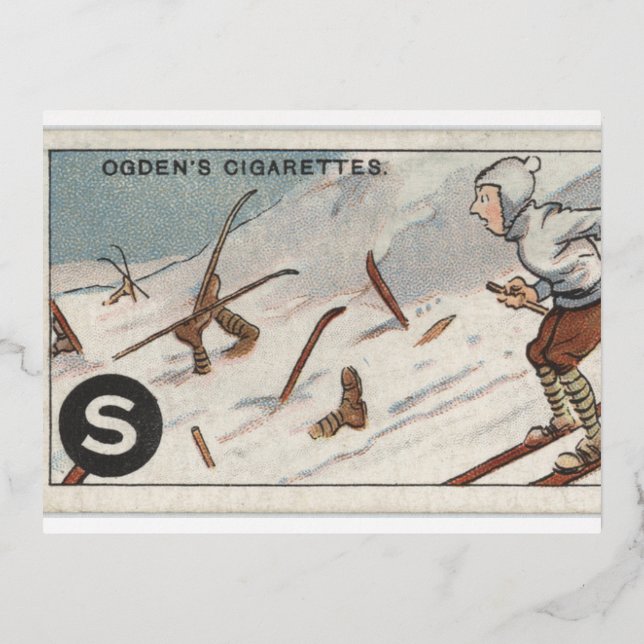 Carte postale Ski vintage (Recto)