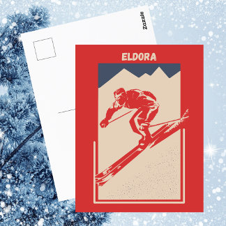 Carte Postale Ski vintage Colorado Mountain Resort Eldora