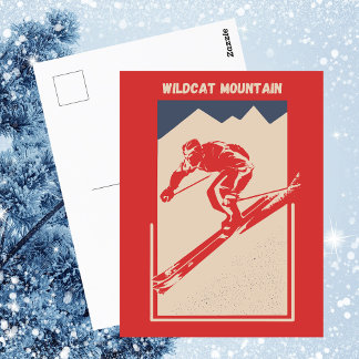 Carte Postale Ski vintage New Hampshire Resort Wildcat Mountain