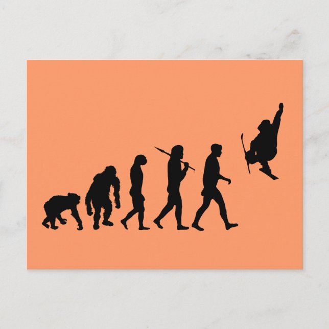 Carte Postale Skiboard Evolution des skis trick ski Cadeau (Devant)