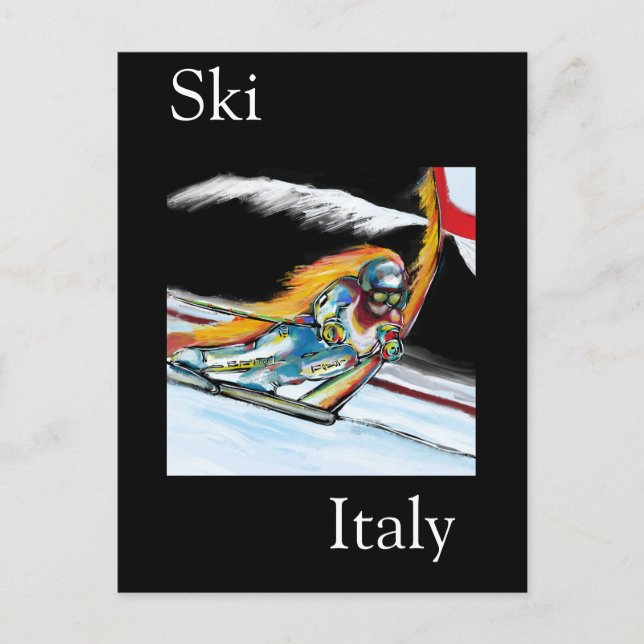 CARTE POSTALE SKIER (Devant)