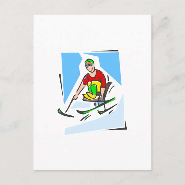 Carte Postale Skier (Devant)