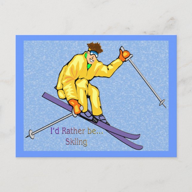 Carte Postale Skier (Devant)