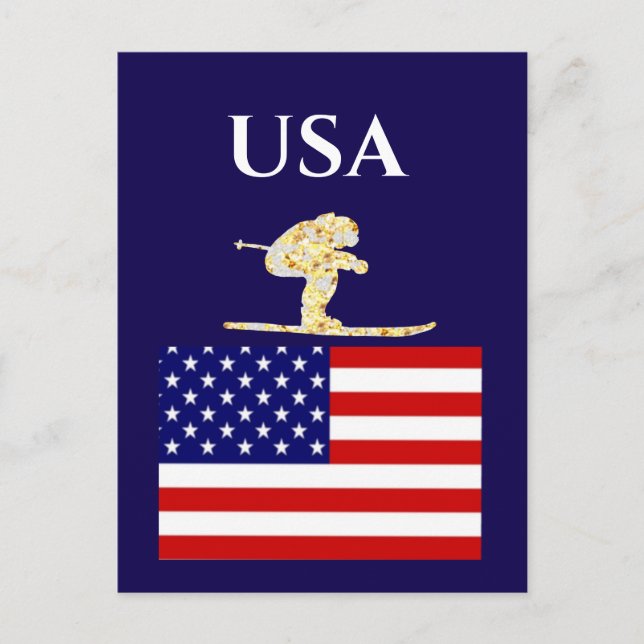 CARTE POSTALE SKIER (Devant)