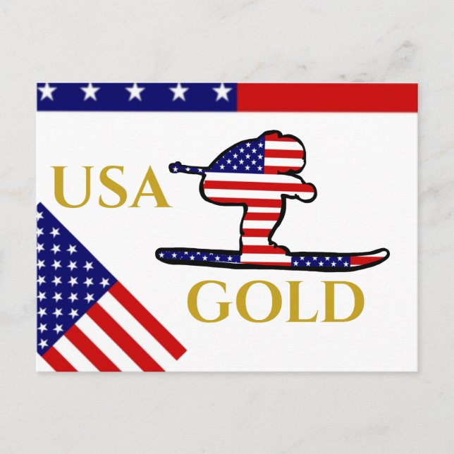 CARTE POSTALE SKIER (Devant)