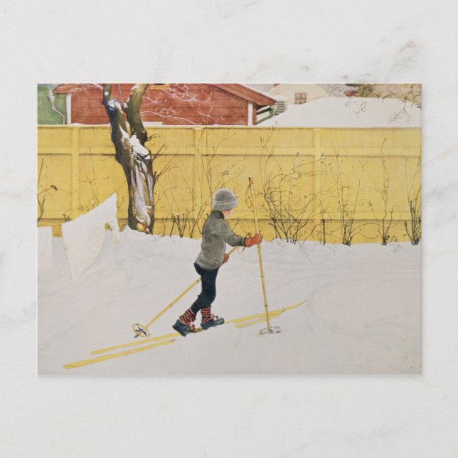 Carte Postale Skier, c.1909 (Devant)