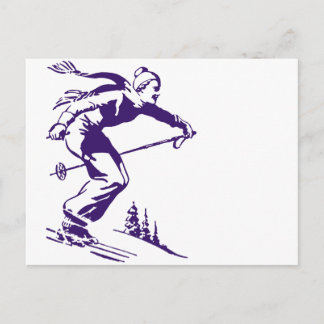Carte Postale Skieur