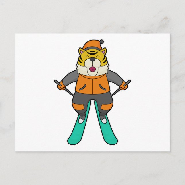 Carte Postale Skieur de slalom (Devant)