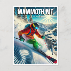 Carte Postale Skieur Mammoth Mountain California