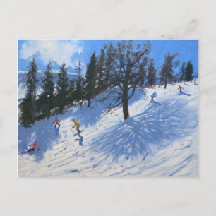 Carte Postale Skieurs de printemps Verbier 2010