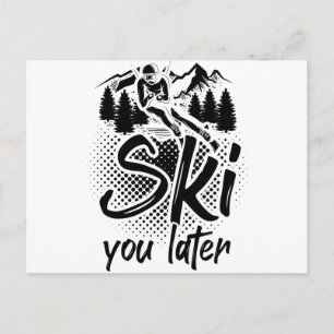 Carte Postale Skiing Sayings   Ski apres-ski hiver