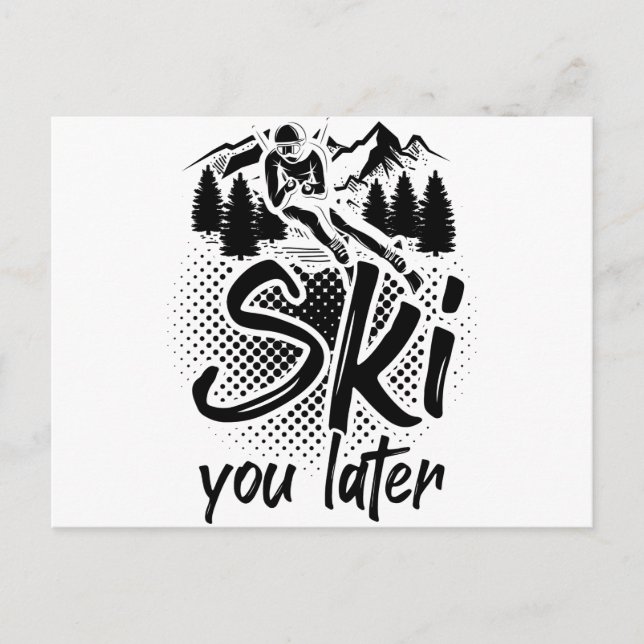 Carte Postale Skiing Sayings | Ski apres-ski hiver (Devant)